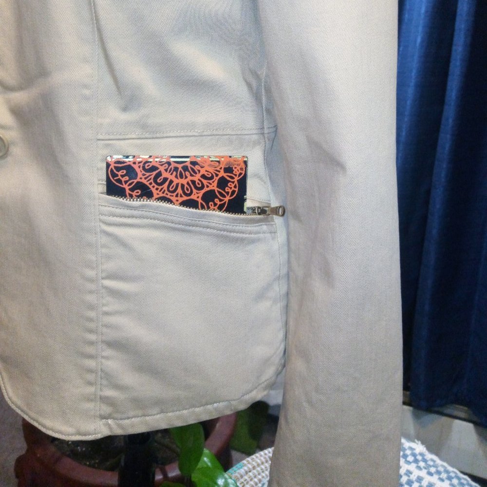 Calvin Klein Jeans Tan Hourglass Blazer Sz M - Picture 10 of 15